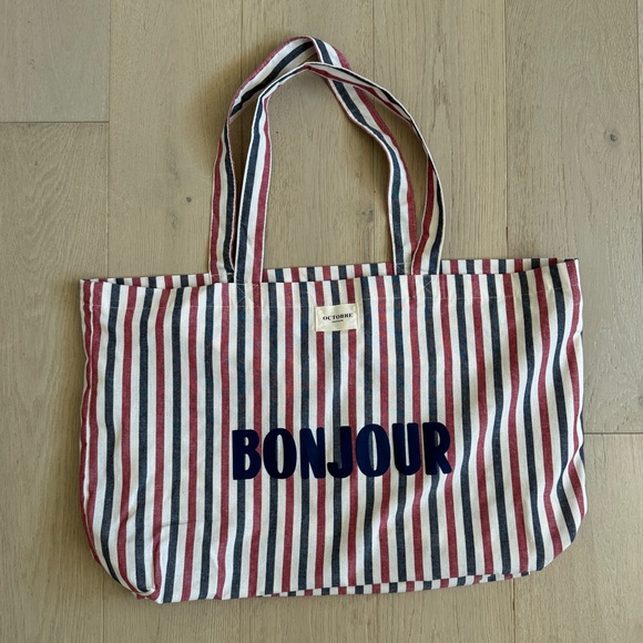 Sezane Handbags - Sèzane Octobre editions “bonjour” tote bag
